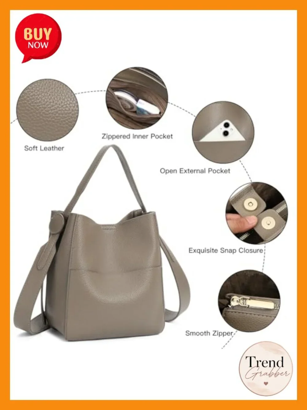 Vegan Leather Hobo Bag Crossbody Purse with Shoulder Strap for Work
